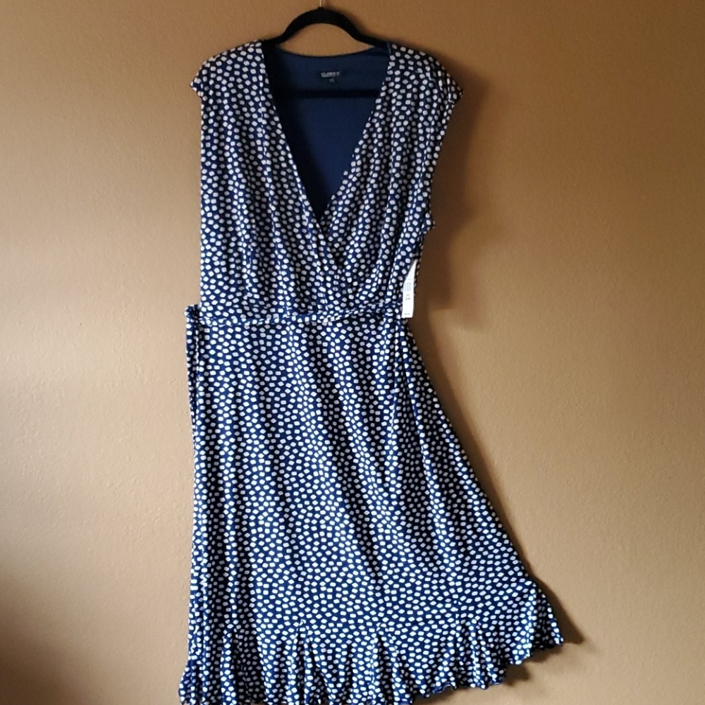 Cute plus size ruffle print dress